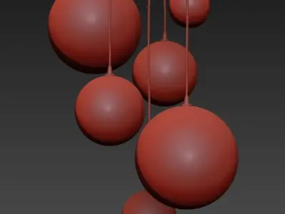 Restoration Hardware Glass Globe Mobile Pendant compilation 3D model