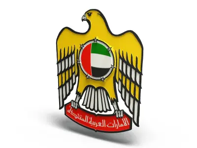 Emblem of the United Arab Emirates  3D model