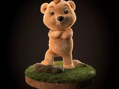 3D cartoon Bear 3D model