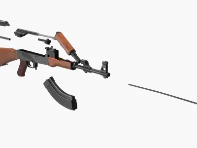  Assembling an AK 47 Rigged Animated for Maya 