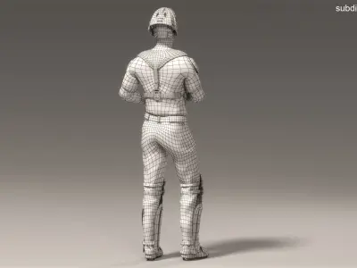  White Baseball Receiver Animated HQ 