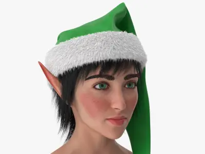  Christmas Elf Female Head 5 