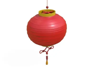 Paper Lantern v001  Free low-poly 3D model