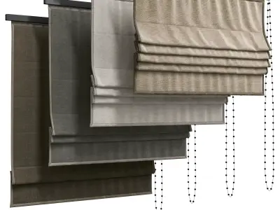 Roman curtains 05 3D model