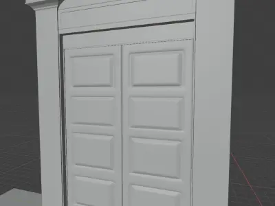 Wooden Polished Door Free 3D model