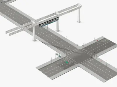  Highway and Suspended Monorail Air Train 