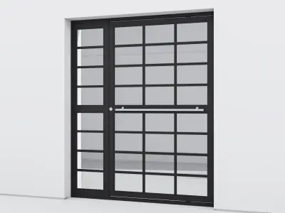 Aluminium door 251 3D model