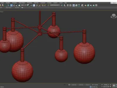 CORDOVA CHANDELIER Low-poly 3D model