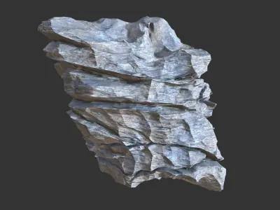Low poly Cliff Formation Rock Low-poly 3D model