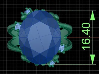 Jewelry ring 409 3D print model