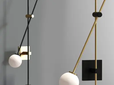 Tempo Wall Sconce Lamp 3D model