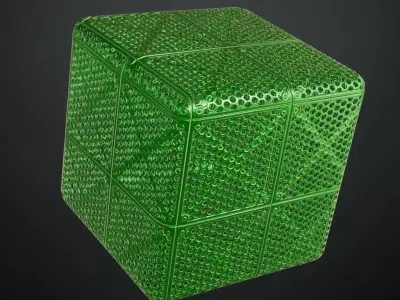 Green Metal Grill Transparent PBR Seamless Texture