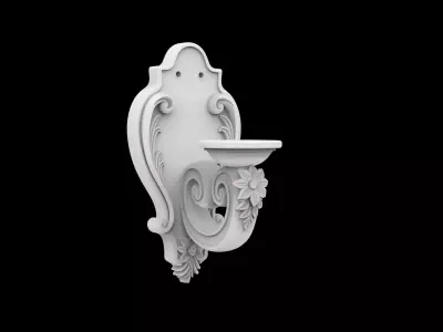 Elegant Wall Mounted Candle Sconce Home Decor  3D print model