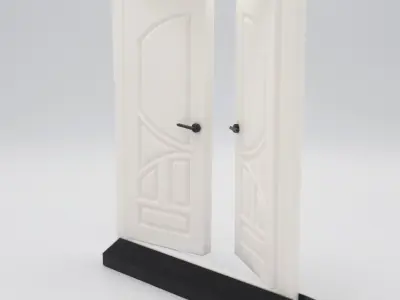 Functional Double Door style 8 multi-color and multi-material  3D print model