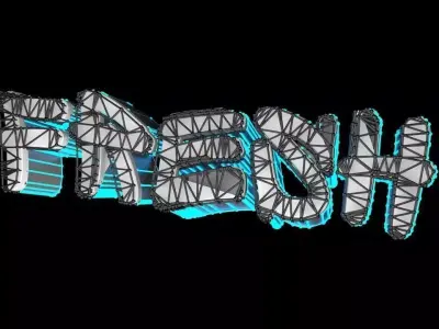 show text  3D model
