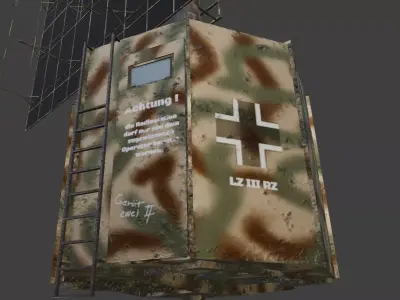 Freya german radar Wald camo 3D model