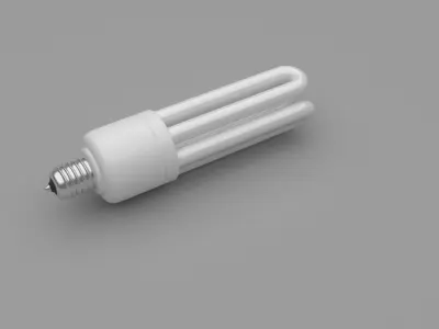  Fluorescent Lamp With Illuminating Animation 3D model
