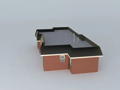 Quad Housing single unit Free 3D model