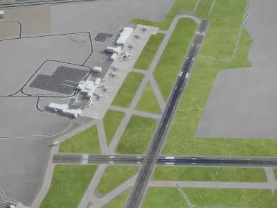 Rochester - Airport - RST Low-poly 3D model
