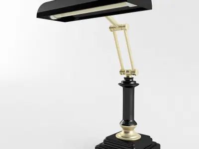 Banker Style Adjustable Lamp 3D model