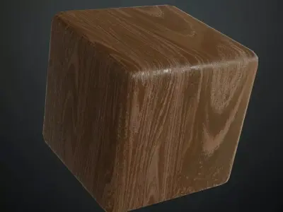 Modern Blue Stained Wood Geometric Mosaic PBR Seamless Texture