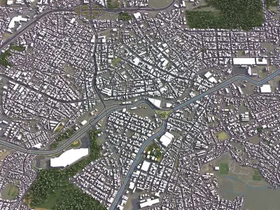 Betim - City 3D Model Low-poly 3D model