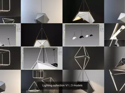 Lighting collection V1 3D Model Pack