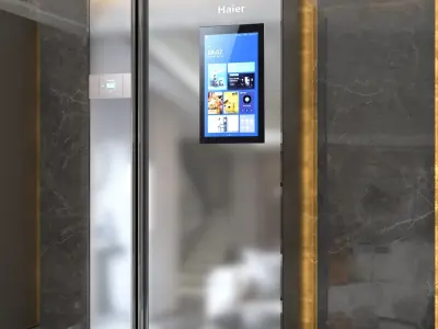 Double-door refrigerator 3D model