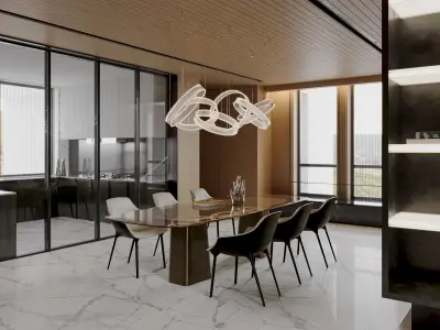 Modern Villa 3D model 41