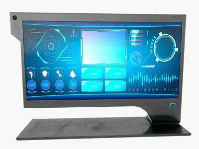 Sci-fi Monitor12 Low-poly 3D model