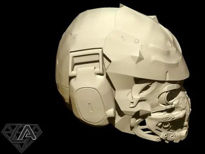 Sci-fi tactic custom helmet 3D print model