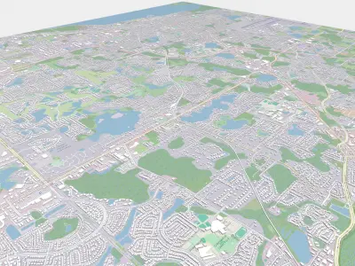 Cityscape Sanford Florida United States 3D model