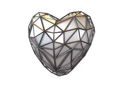 Stylish Heart V4 031 Low-poly 3D model