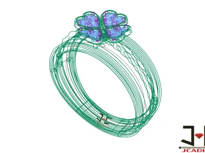 0239 - Delicate Flower Ring for Women - JCADHub 3D print model