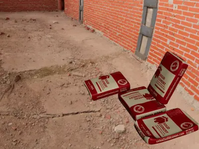 OPC Cement Paper Bag 50kg Filled and Empty 3D Model Low-poly 3D model