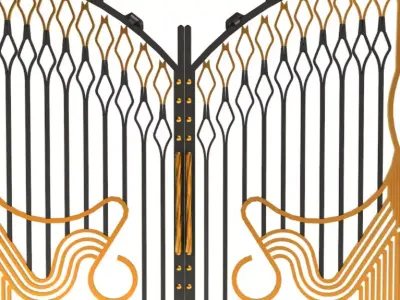 Wrought Iron Gate 3D model