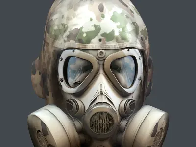 helmet 3d model military combat Low-poly Low-poly Low-poly 3D model