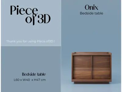 ONIX - Bedside table - KAVE HOME - 1 piece 3D model