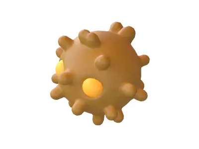 Virus Character v1 011 Low-poly 3D model