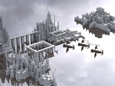 Ancient Greek City Complete Kit bash Ancients 3D model