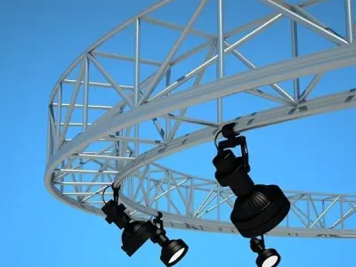 Metallic structure truss 02 3D model