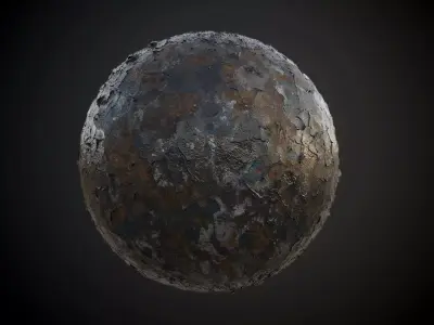 Metal Rusted Painted Seamless PBR Texture Texture
