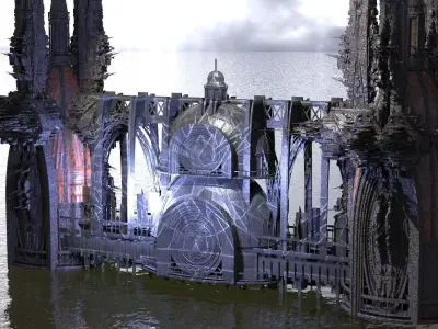 Knights Templar Sci Fi Tower Bridges 3D model
