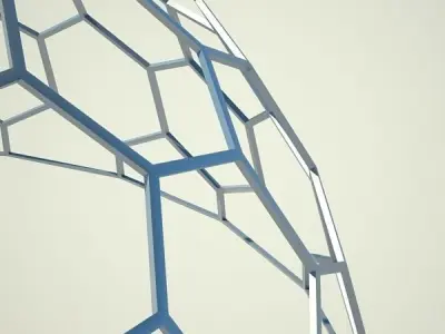 Metallic structure truss 07 Dome 3D model