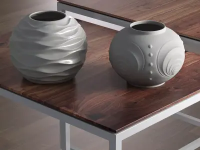 White Ceramic Set 01 3D model