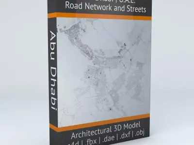 Abu Dhabi Road Network and Streets 3D model