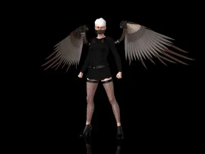 Steampunk Aviator Low-poly 3D model