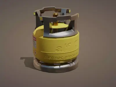 SciFi Butane bottle Low-poly 3D model