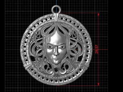 Jewellery pendant Stone Enchantment 3D print model