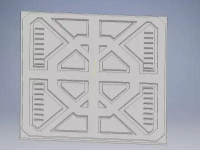 Sci-Fi Floor Grate 3D 3D print model